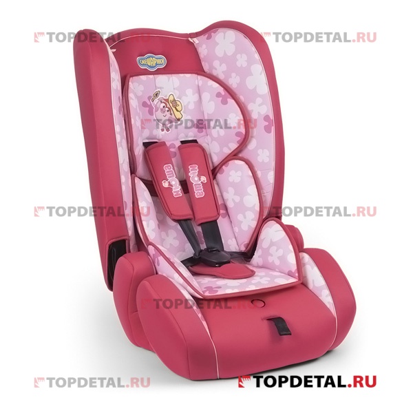 Кресло детское (от 9 до 36 кг) до 12 лет Смешарики полиэстер (розовый) "Нюша"