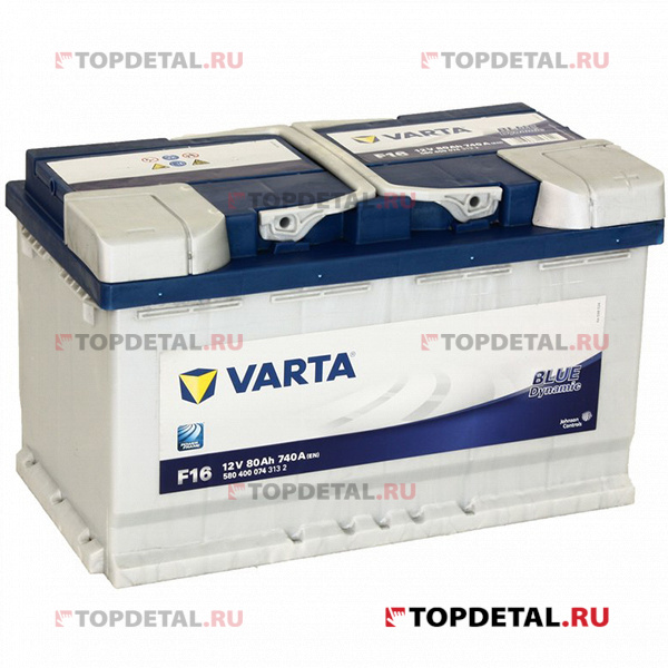 Аккумулятор 6СТ-80 VARTA Blue Dynamic о.п. пуск.ток 740 А (315х175х190) клеммы евро