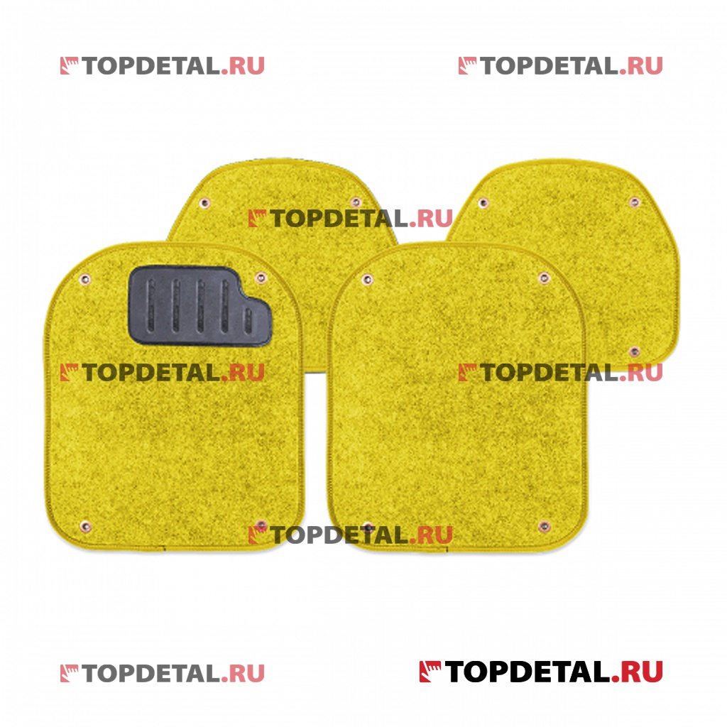 Вкладыши ковролиновые AUTOPROFI, для ковриков TER-500i (к-т 4 шт), желтый