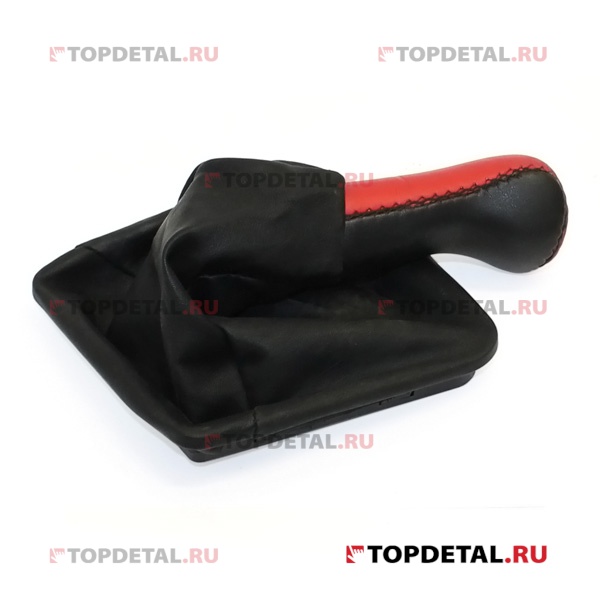 Ручка КПП ВАЗ-2170-2172 Приора (кожа) (красный)