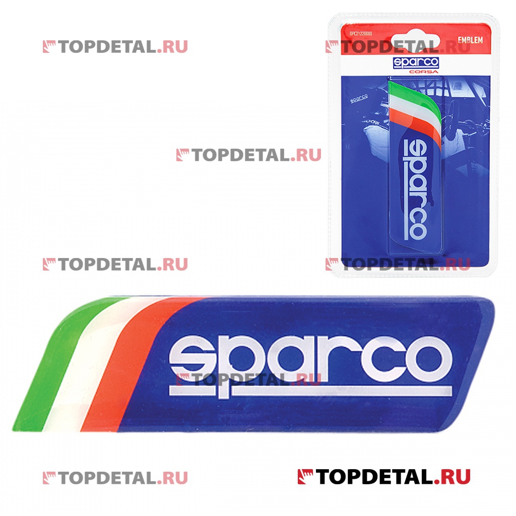 Эмблема с логотипом "SPARCO" итальянский флаг (синий)