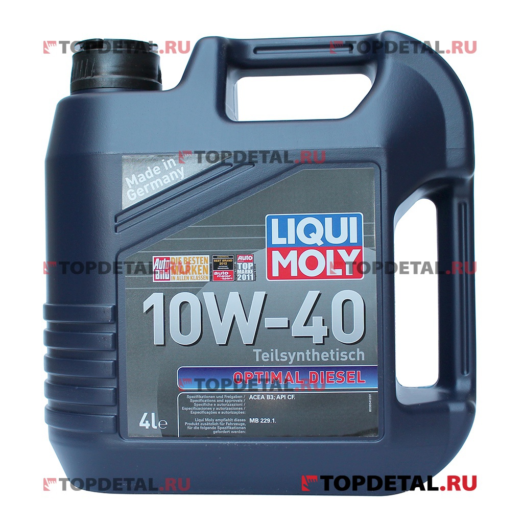Масло Liqui Moly моторное 10W40 Optimal Diesel 4 л (полусинтетика)