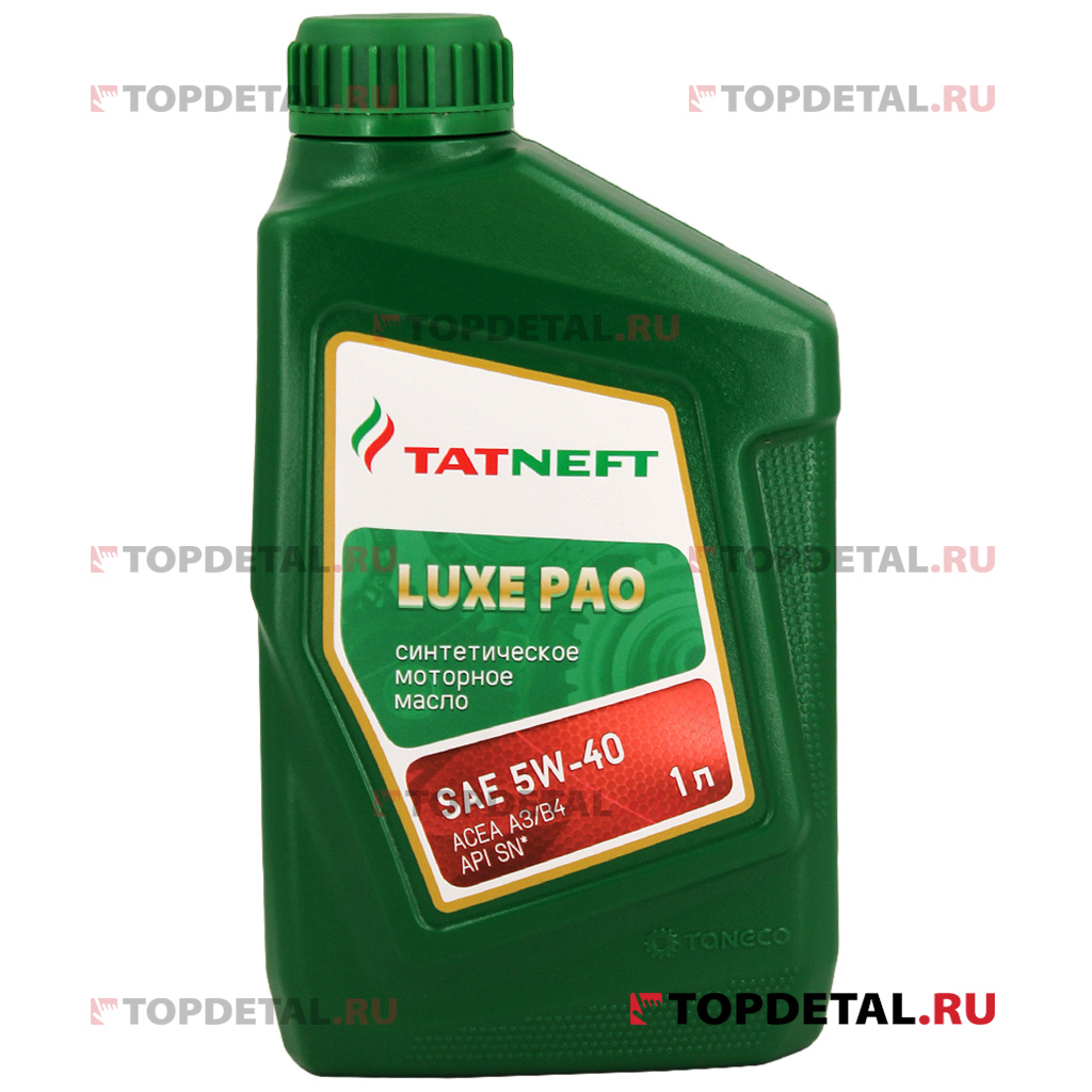 Масло Татнефть Luxe PAO моторное 5W40 (синтетика) 1л SN