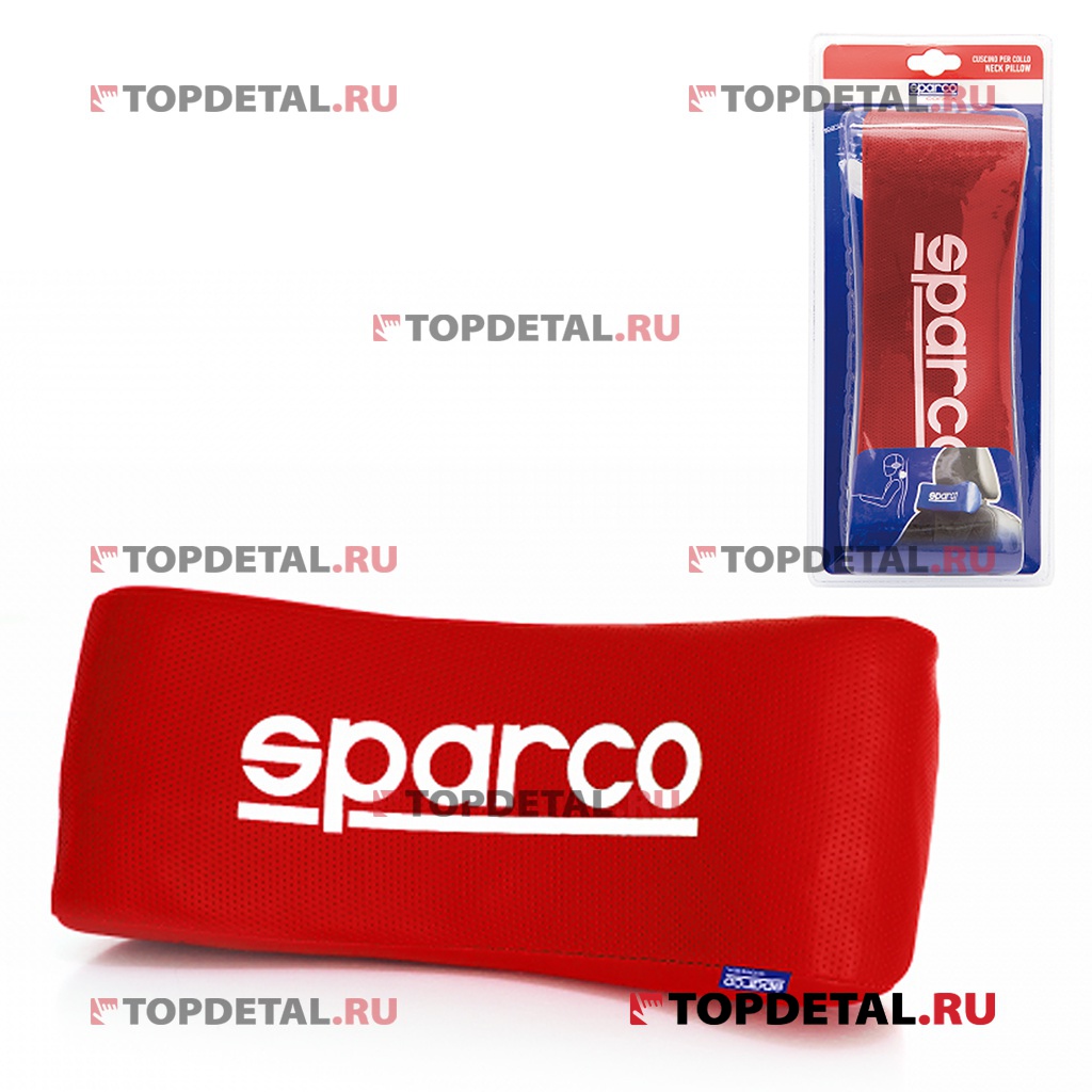 Упор под шею "SPARCO" экокожа (красный)
