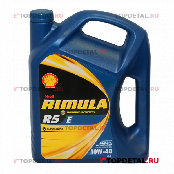 Масло Shell моторное 10W40 RIMULA R5 E CI-4, CH-4, CG-4, CF-4, E7, E5, E3 4 л (полусинтетика)