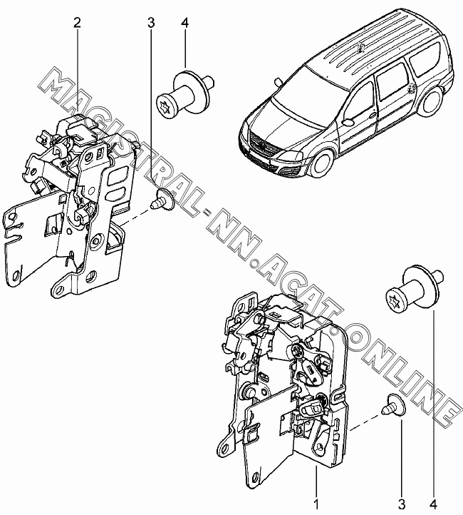 Зазоры и сечения кузовных деталей Lada Largus / Лада Ларгус