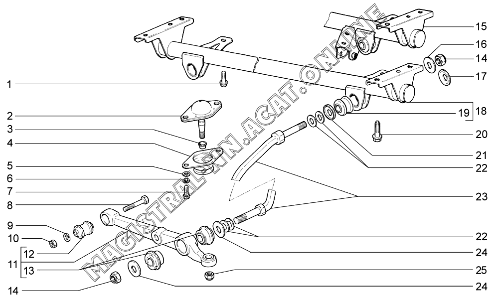 Штанги продольной и поперечной устойчивости задней подвески усиленные ВАЗ 21214