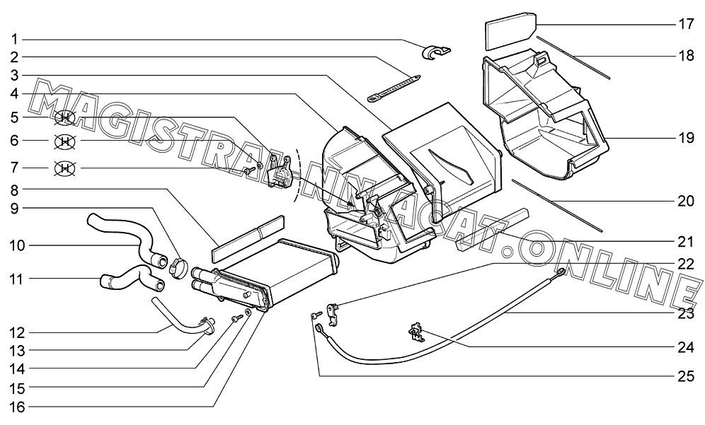 Схема печки ваз 2112 Схема печки ваз 2112