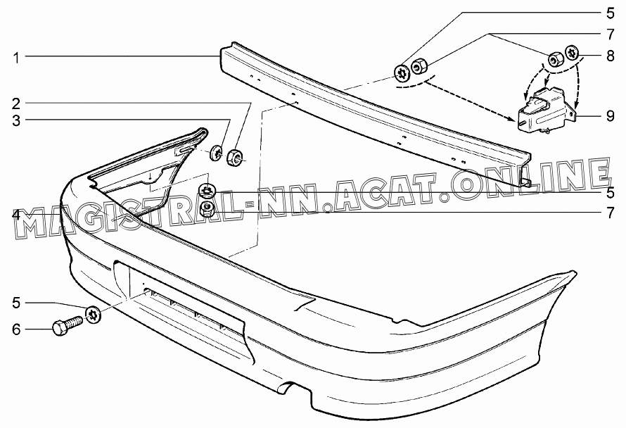 бампер задний ВАЗ 2108