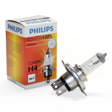 Лампа галогенная H4 12В 60/55 Вт Р43t Premium Philips +30%