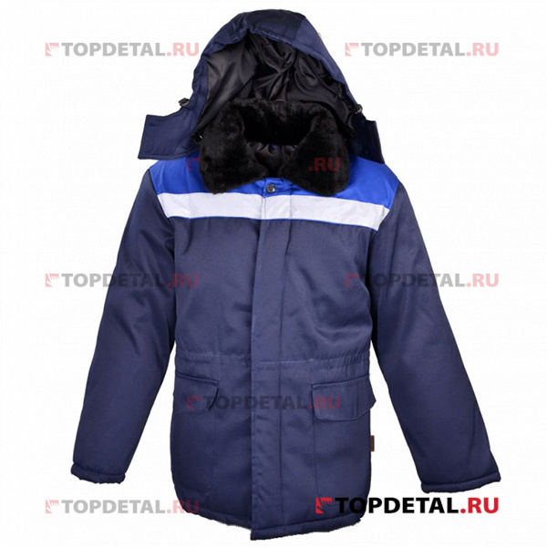 Куртка утепленная "Бригадир" (ткань смесовая, мужской, размер 64-66, рост 182-188, СОП, зима, темно-