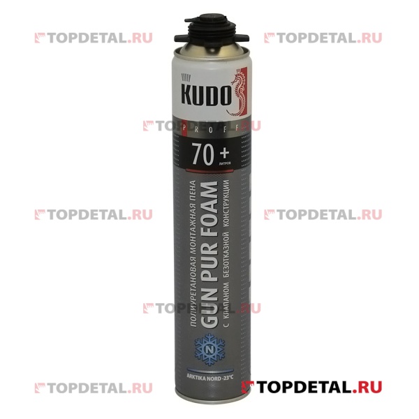 Пена монтажная полиуретановая профессиональная KUDO PROFF 70+ ARKTIKA NORD 1000 мл (под пистолет)
