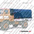 Тент кузова Г-66 (1-сторонний усиленный) 3,55х2,3х1,30 (1,60)
