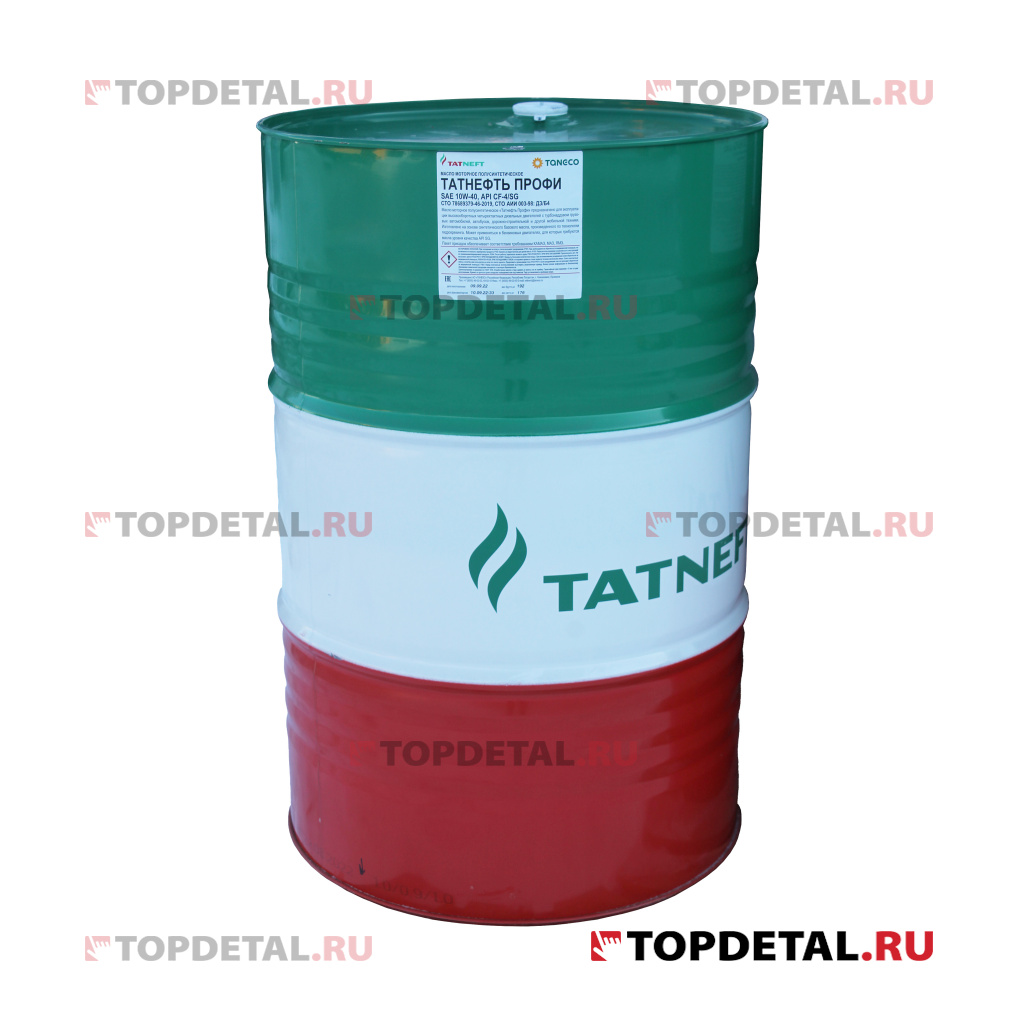 Масло Татнефть-ПРОФИ моторное 10W40 (полусинтетика) 216,5л CF-4/SH,SG