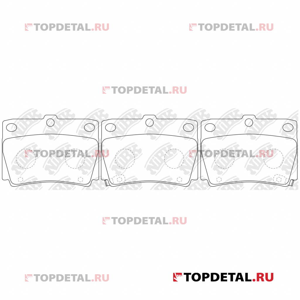 Колодки тормозные MITSUBISHI PAJERO SPORT/MONTERO SPORT 98>09 2.5D/3.0 задние
