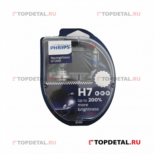 Лампа галогенная H7 12В 55Вт PX26d Racing Vision GT200 2шт. Philips