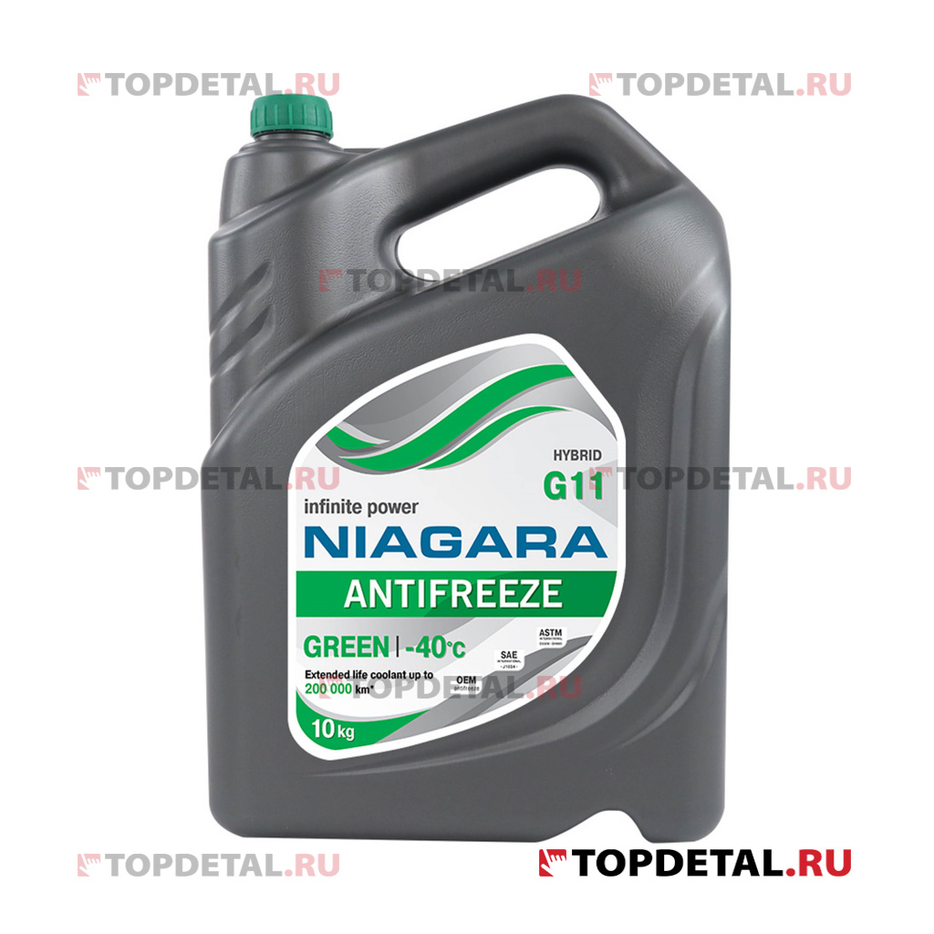 Жидкость охлаждающая "Антифриз" "Ниагара" G11 (зеленый) 10 кг