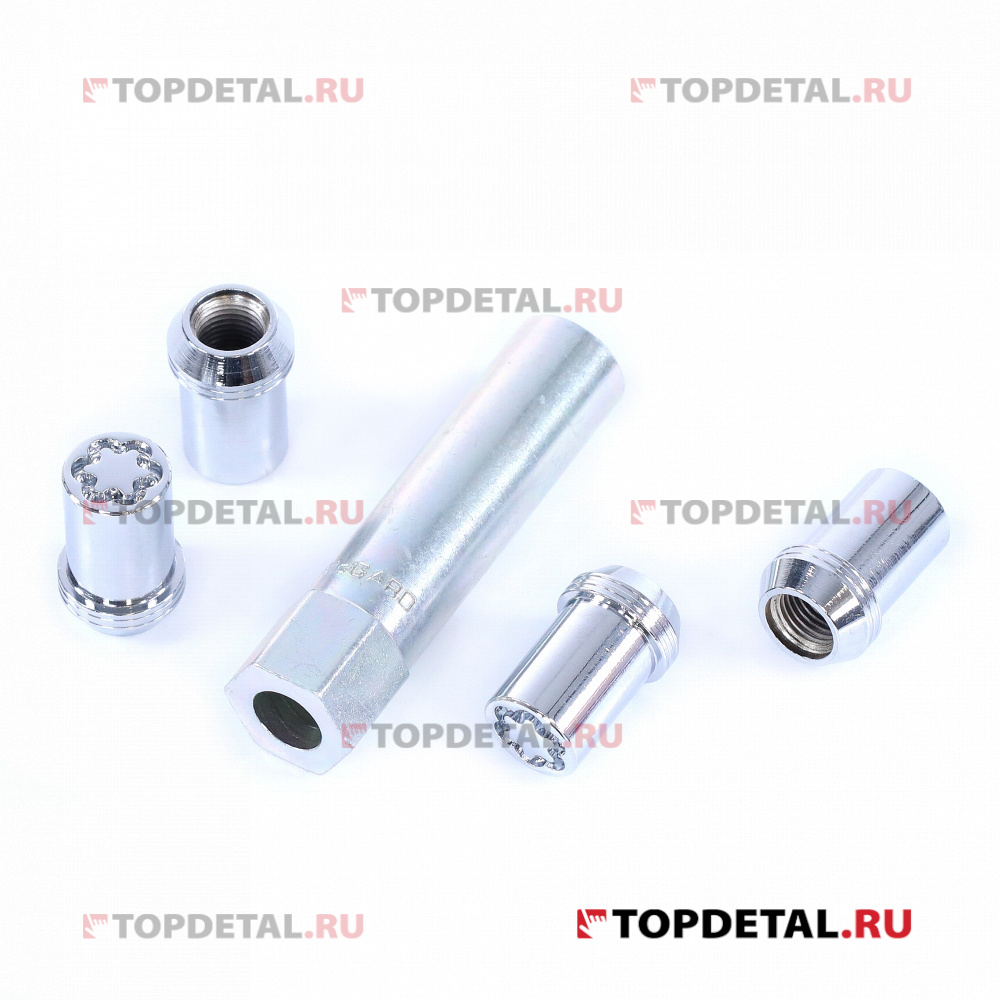 Гайка колесная секретная (кт.) М12*1,25 H=31.5 под узкий колодец Ключ 21мм McGard