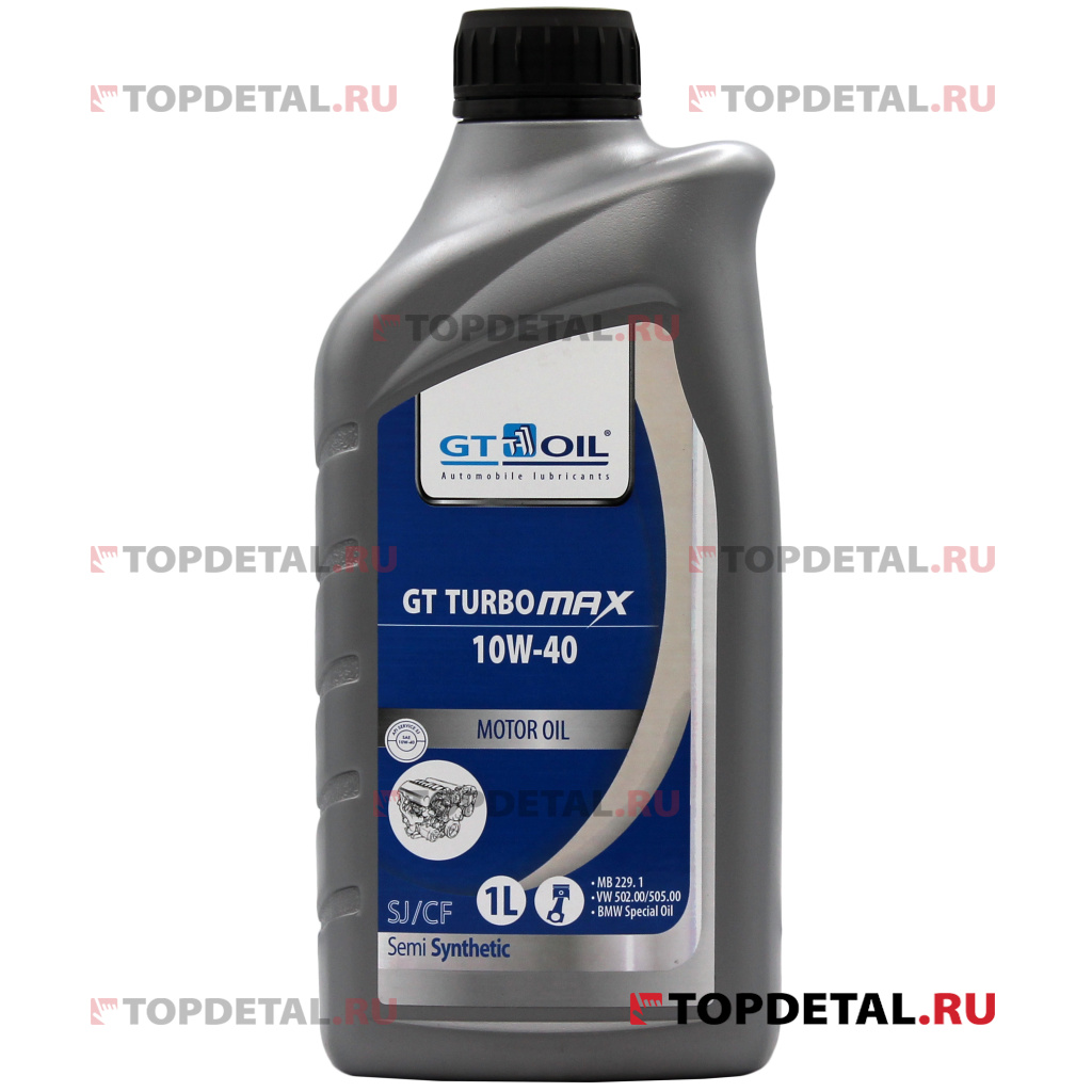 Масло GT OIL моторное Turbo Max, SAE 10W-40, API SJ/CF,(полусинтетическое) 1 л
