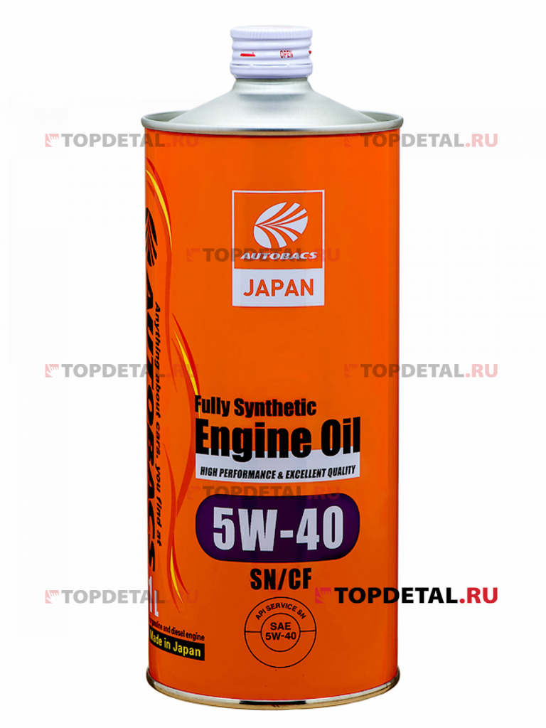 Масло AUTOBACS моторное 5W-40 ENGINE OIL API SN/CF 1л (синтетика)*** Масло AUTOBACS моторное 5W-40 ENGINE OIL API SN/CF 1л (синтетика)***