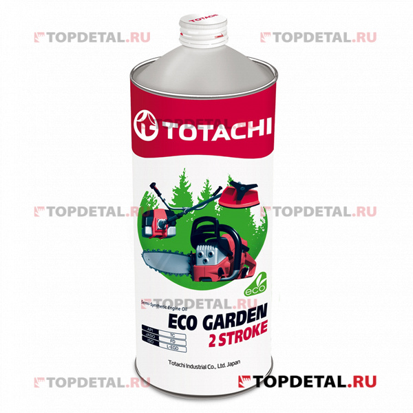 Масло TOTACHI моторное (мото) Eco Garden 2-Stroke TC 1л (полусинтетика)