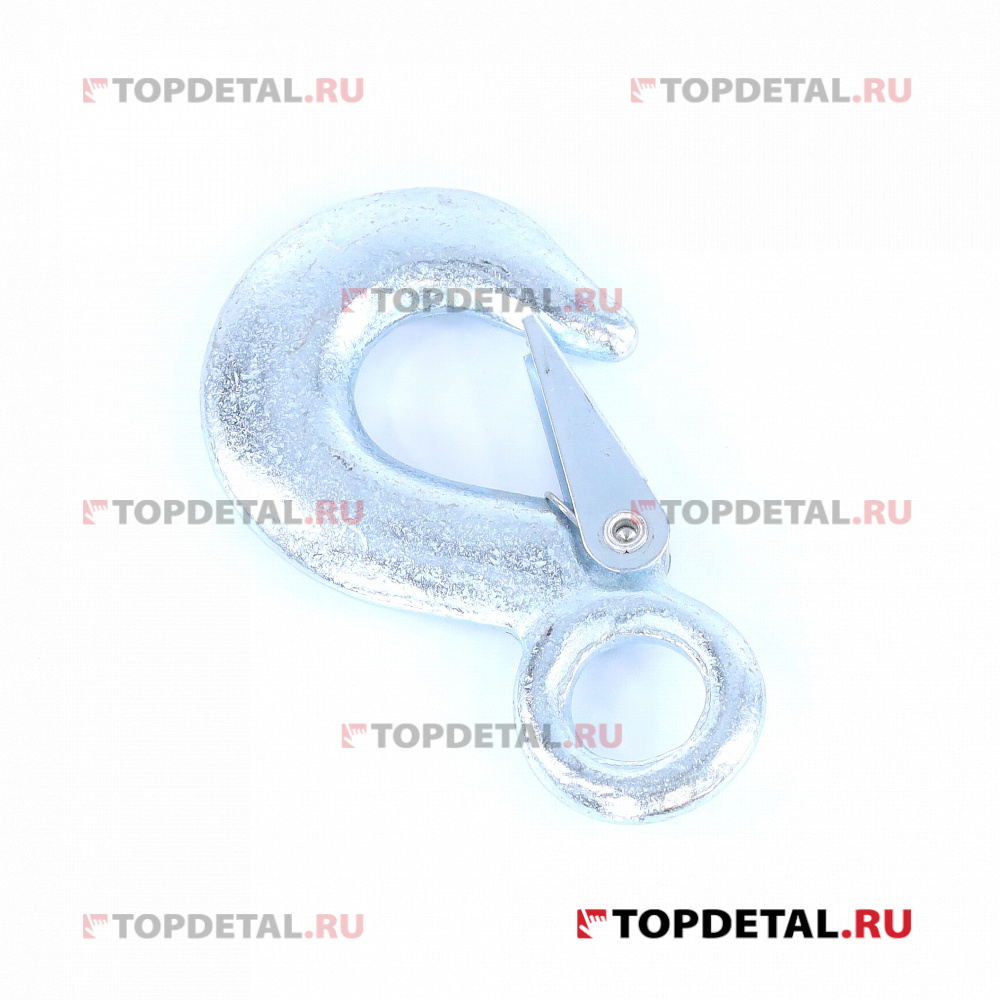 Крюк стальной с пружинным фиксатором (160г), для тросов буксировочных
