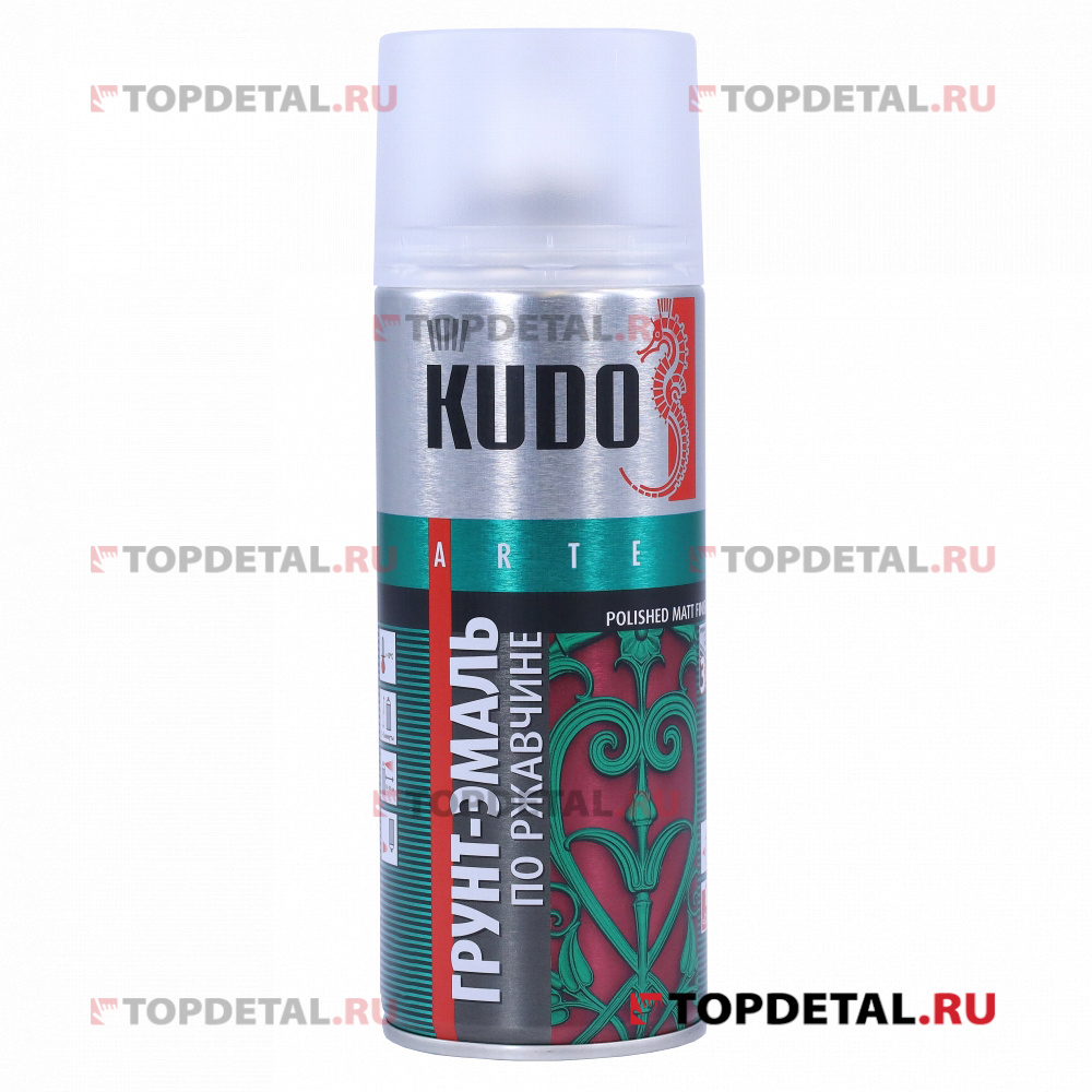 Грунт-эмаль по ржавчине белая RAL 9003 KUDO 520 мл