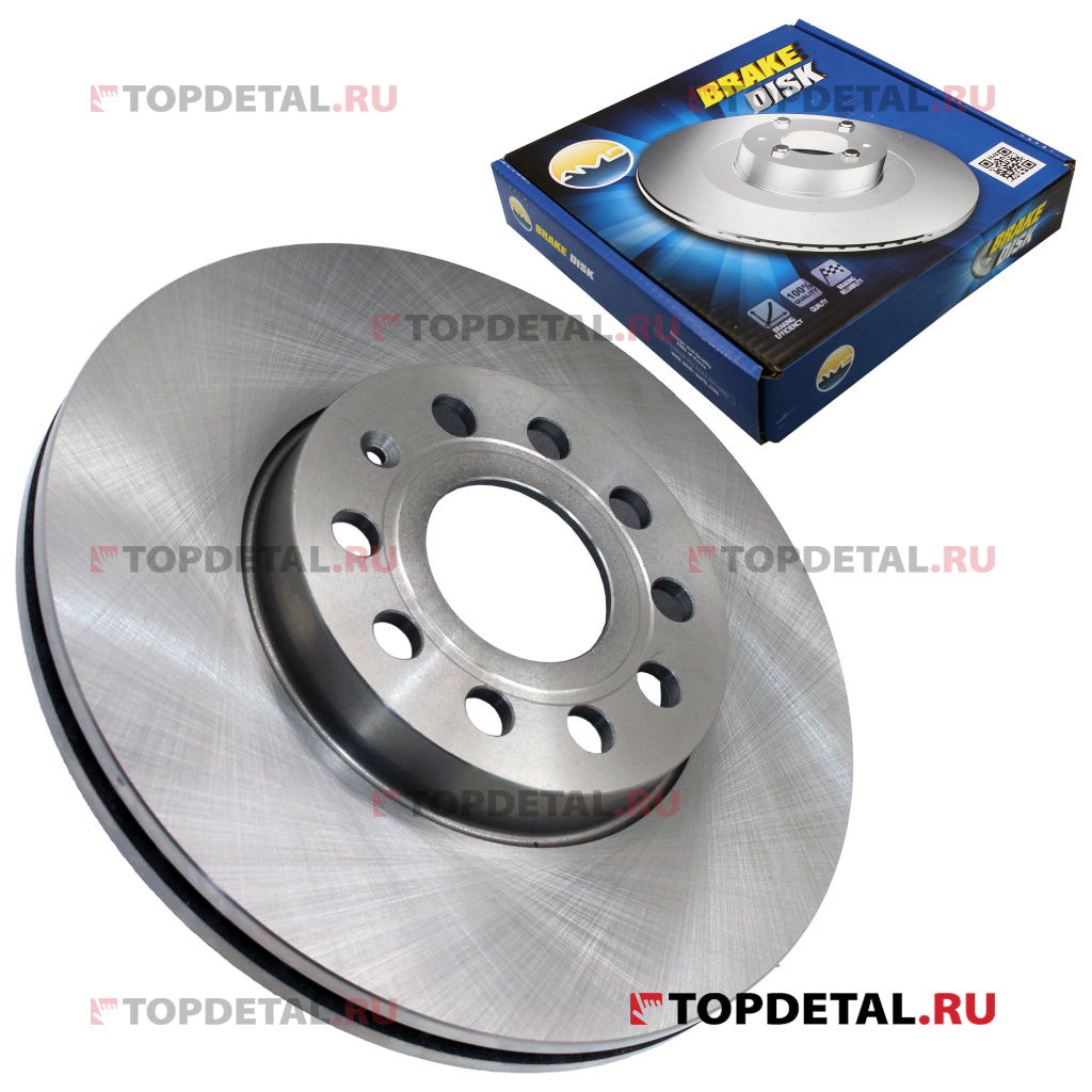 Диск переднего тормоза (288 мм) 1K0615301T (VW,Skoda,Audi) AMD