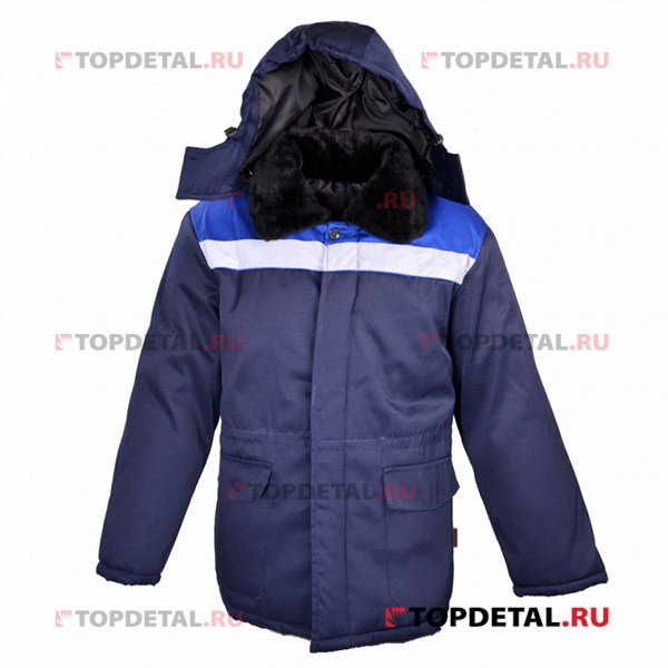 Куртка утепленная "Бригадир" (ткань смесовая, мужской, размер 52-54, рост 182-188, СОП, зима, темно-