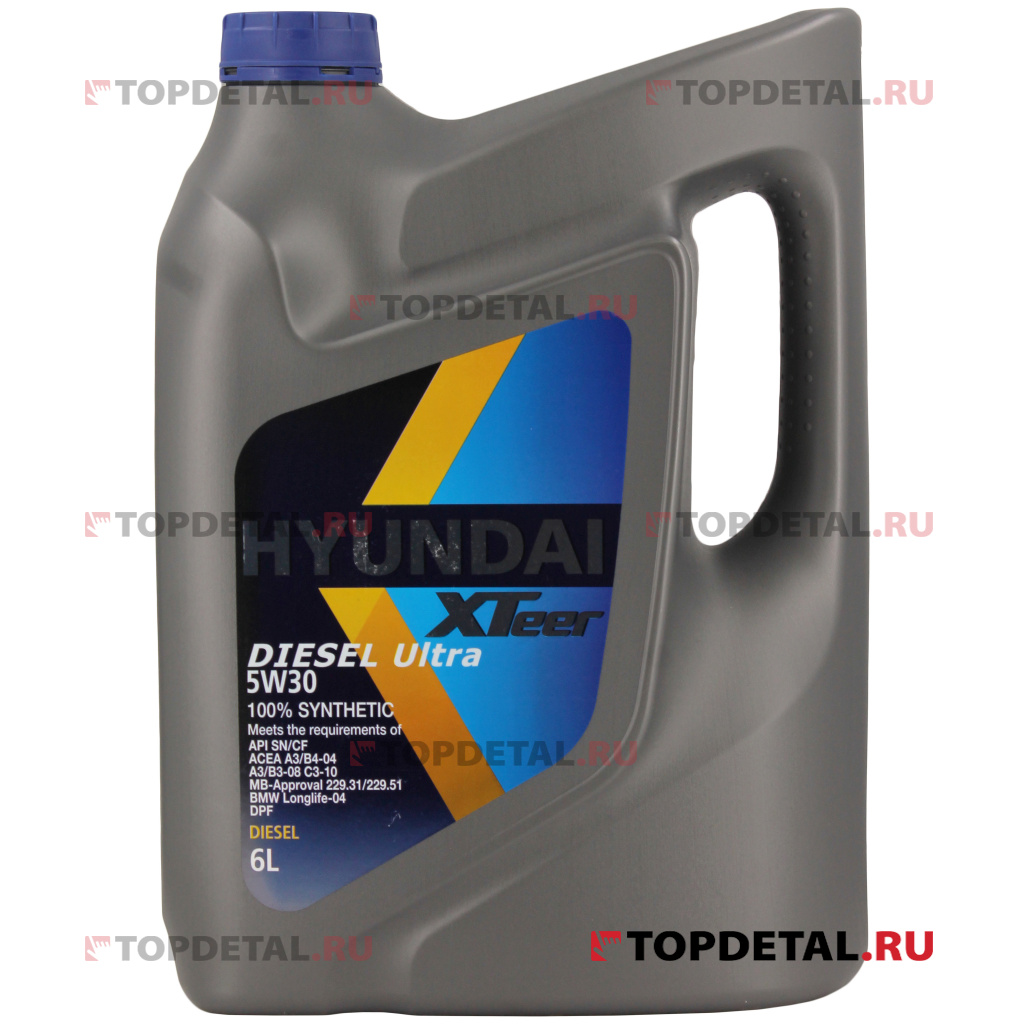 Масло HYUNDAI XTeer моторное 5W30 Diesel Ultra SN 6 л (синтетика) MB-Approval 229.31/229.51/229.52VW