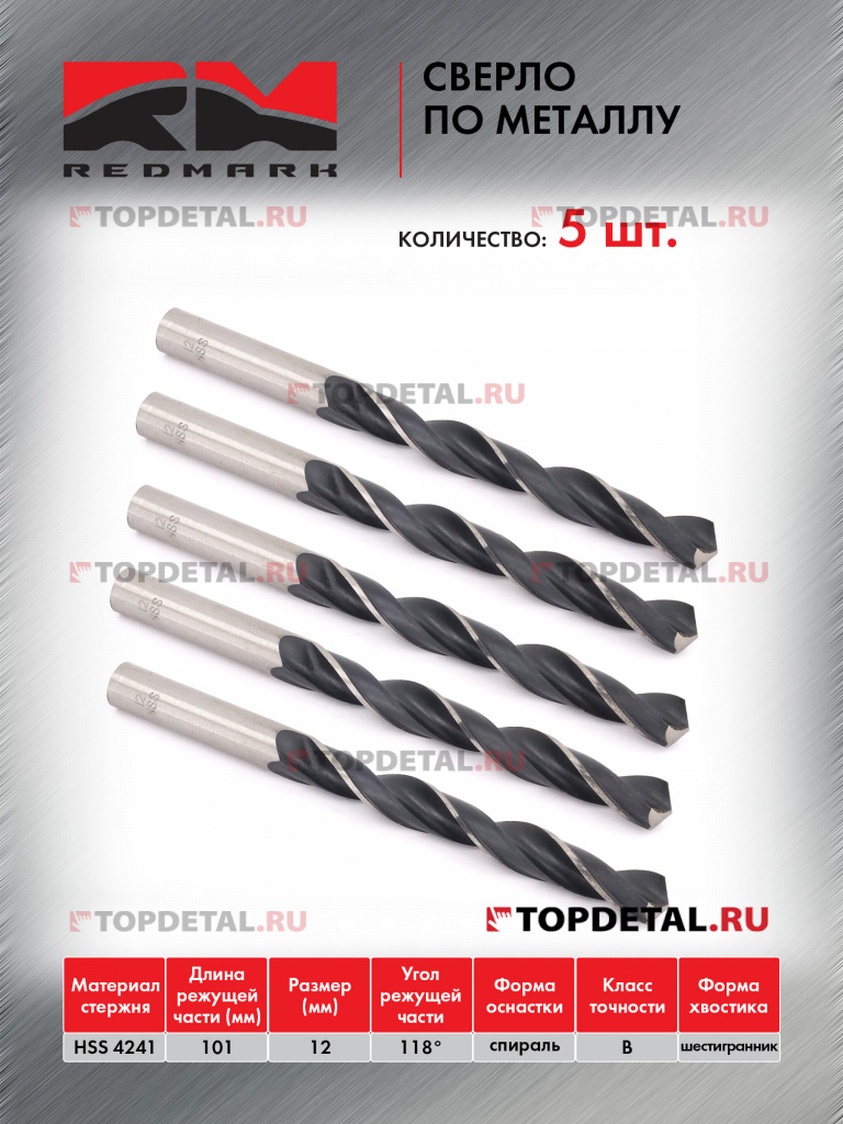 Сверло по металлу 12,0 мм "RedMark" Сверло по металлу 12,0 мм "RedMark"