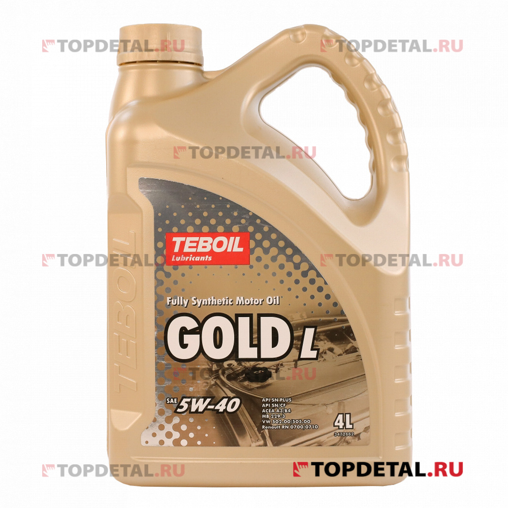 Масло TEBOIL моторное GOLD L 5W40 4л. (синтетика)