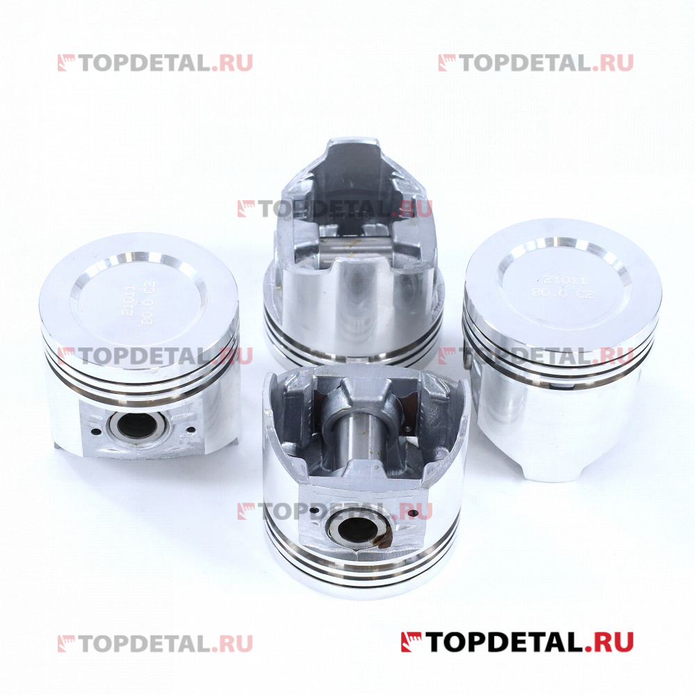 Комплект поршней 21011 (4 поршня + 4 пальца) рем. размер 80,0 Кл. C (дв. 21011, 2106)