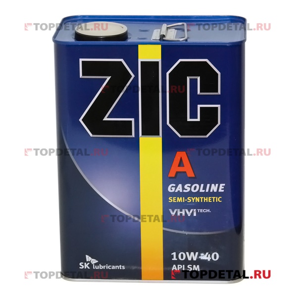 Масло ZIC А моторное 10W40 4 л  (полусинтетика)