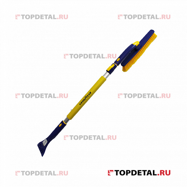Щетка-скребок для снега 90-130 с телескопической ручкой,распушенная щетина WB-07 GOODYEAR