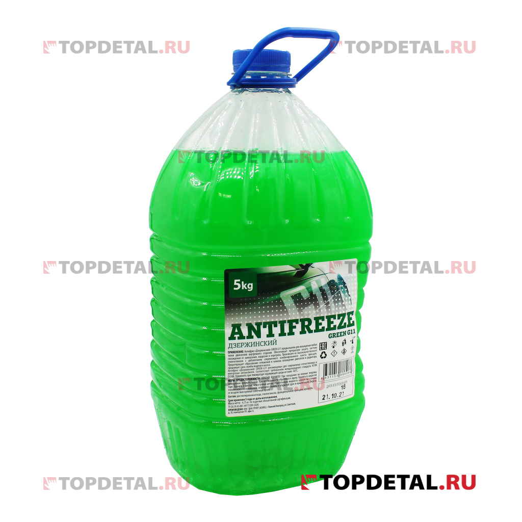 Жидкость охлаждающая "Антифриз" "Дзержинский ГОСТ" G11 (зеленый) 5 кг (бутылка ПЭТ)