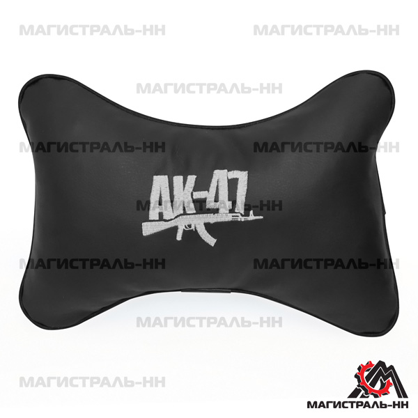 Подушка на подголовник из экокожи "АК-47"