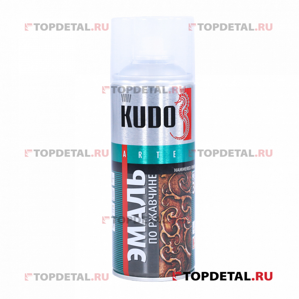 Краска молотковая по ржавчине серебристо-серо-коричневая KUDO 520 мл