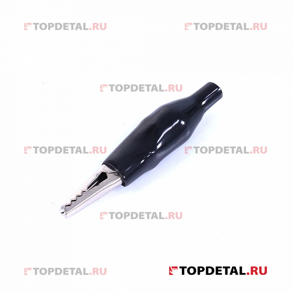 Зажим "крокодил" 46 мм 5А в изоляторе (черный)  REXANT FD-1702 