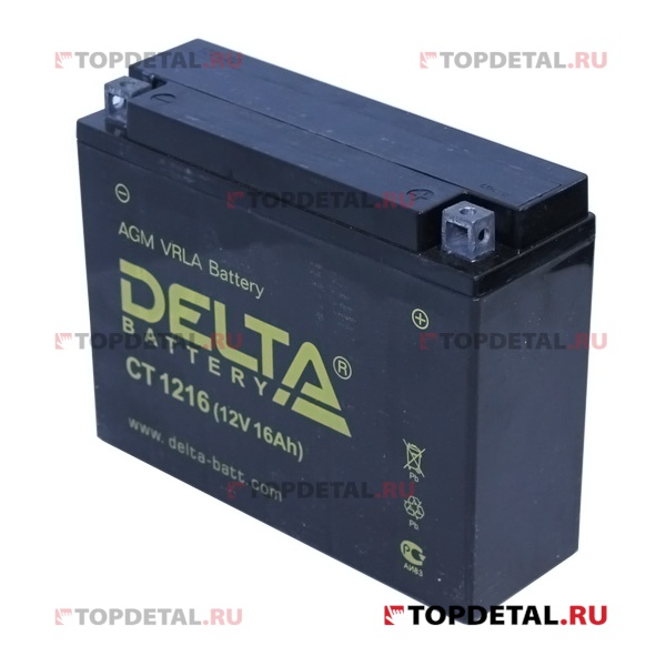 Аккумулятор 12СТ-16 DELTA о.п. пуск. ток 240 А (207*71,5*164)