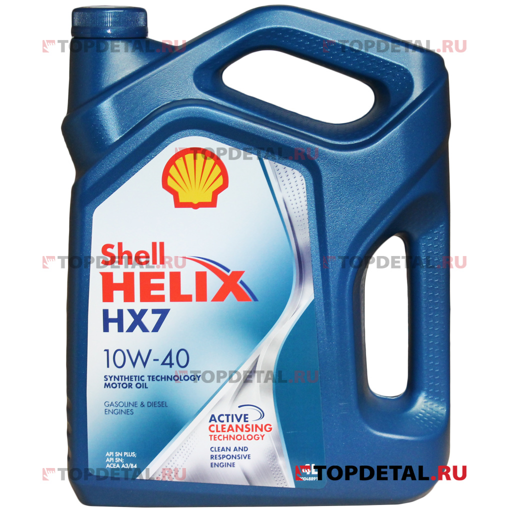 Масло Shell моторное 10W40 Helix HX 7 A3/B3, A3/B4, SN/CF 4л  (полусинтетика)