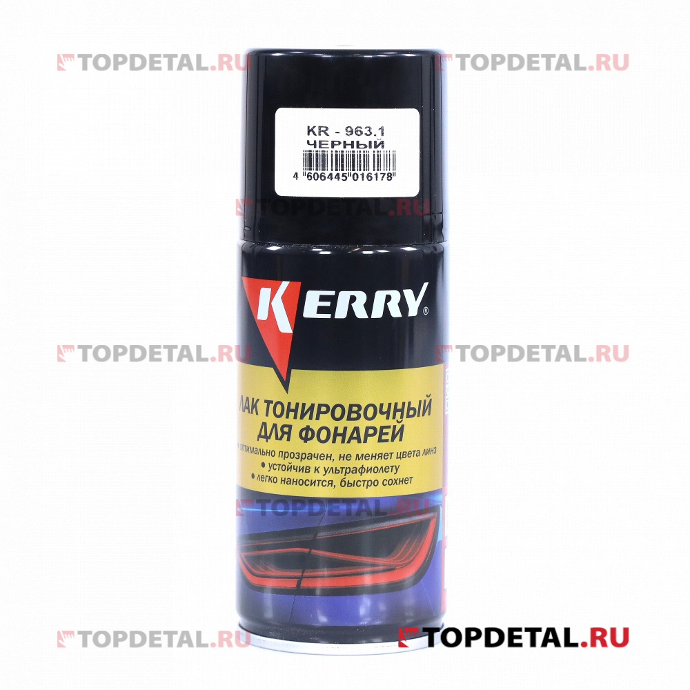 Лак автомобильный для тонировки фар (черный) KERRY 210 мл