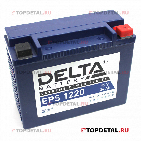 Аккумулятор 12СТ-24 DELTA о.п. пуск. ток 350 А (205*87*162)