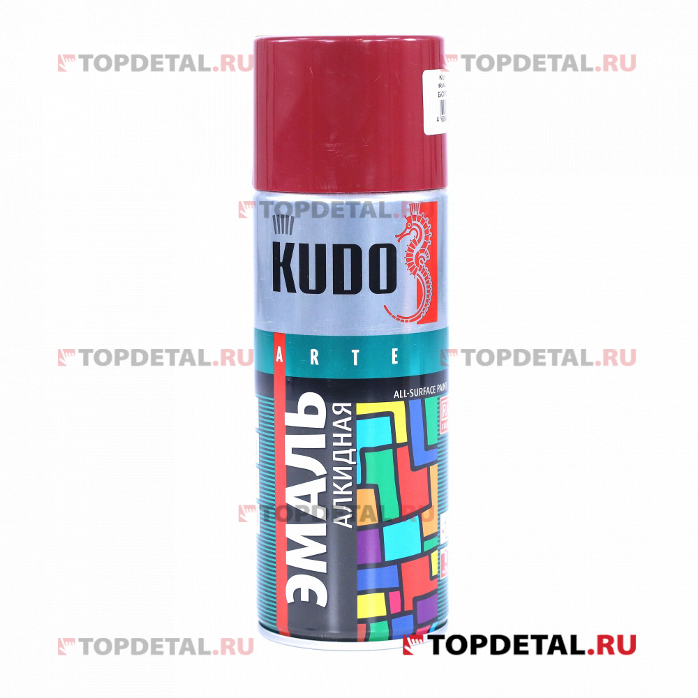 Эмаль универсальная бордовая 520 мл KUDO