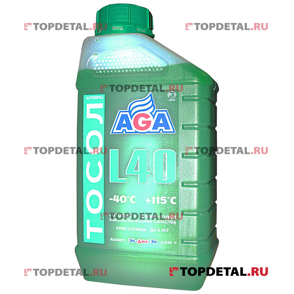 Жидкость охлаждающая "ТОСОЛ L40" AGA сине-зеленый 946 мл G11