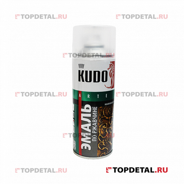 Краска молотковая по ржавчине серебристо-салатовая KUDO 520 мл