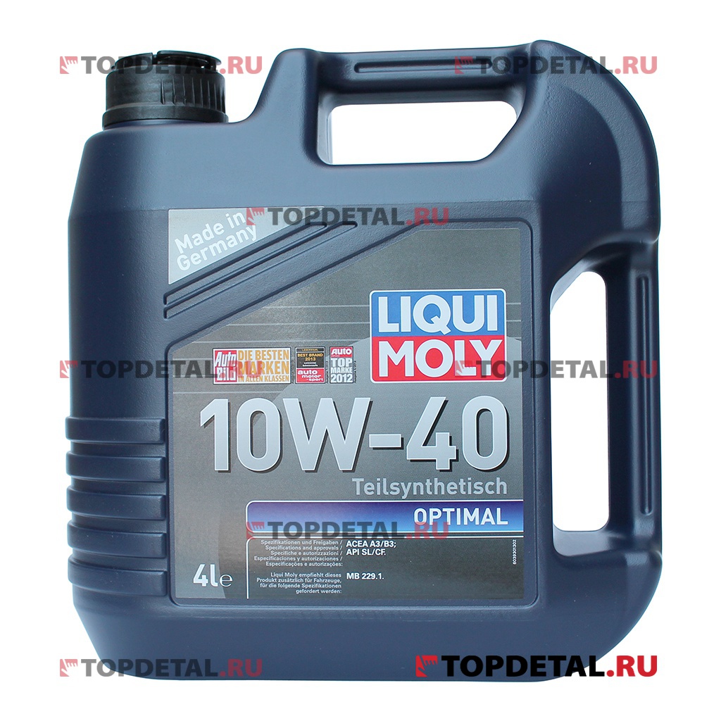 Масло Liqui Moly моторное 10W40 Optimal 4 л (полусинтетика)
