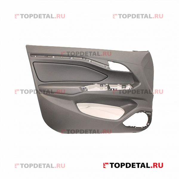 Обивка передней двери левая с накладкой в сборе (антрацит)