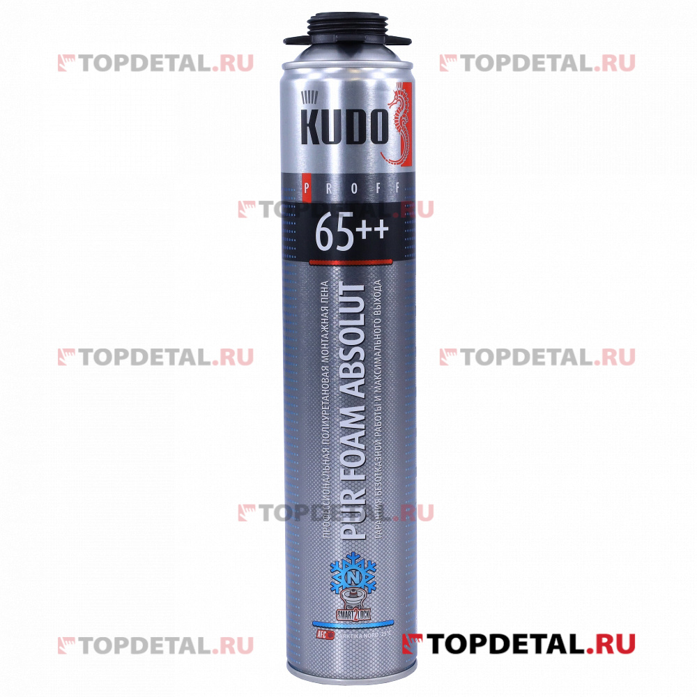 Пена монтажная полиуретановая профессиональная KUDO PROFF 65++ARKTIKA NORD 1000 мл (под пистолет)