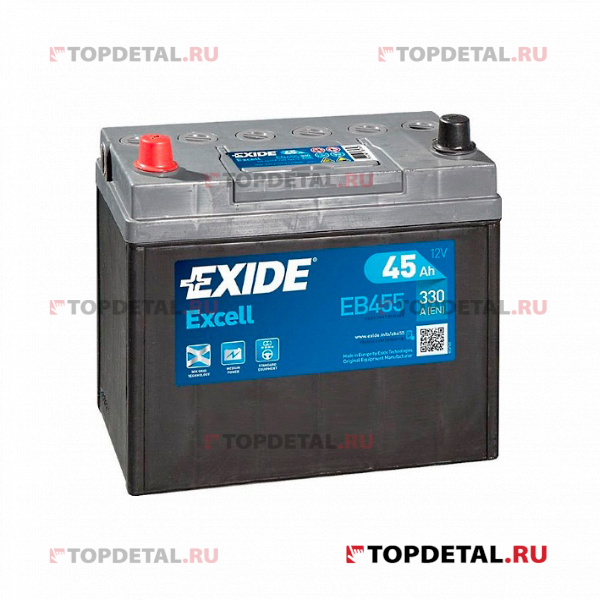Аккумулятор 6СТ-45 EXIDE EXCELL о.п. пуск.ток 330 А (218х133х223) клеммы евро